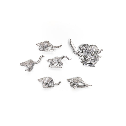 Skaven - Clan Moulder Pack Master w. Giant Rats