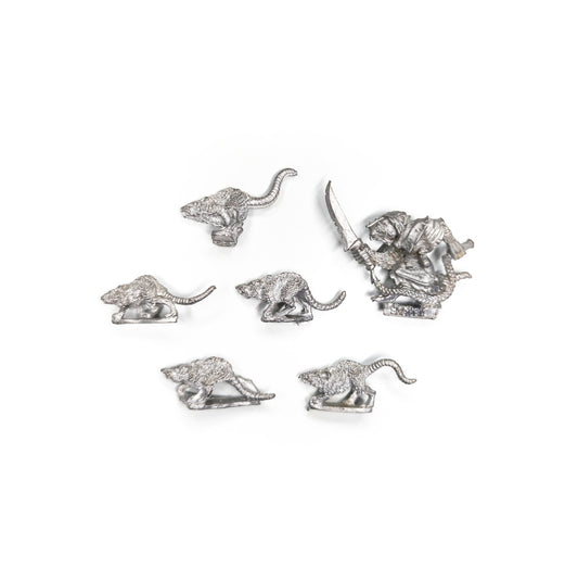 Skaven - Clan Moulder Pack Master w. Giant Rats