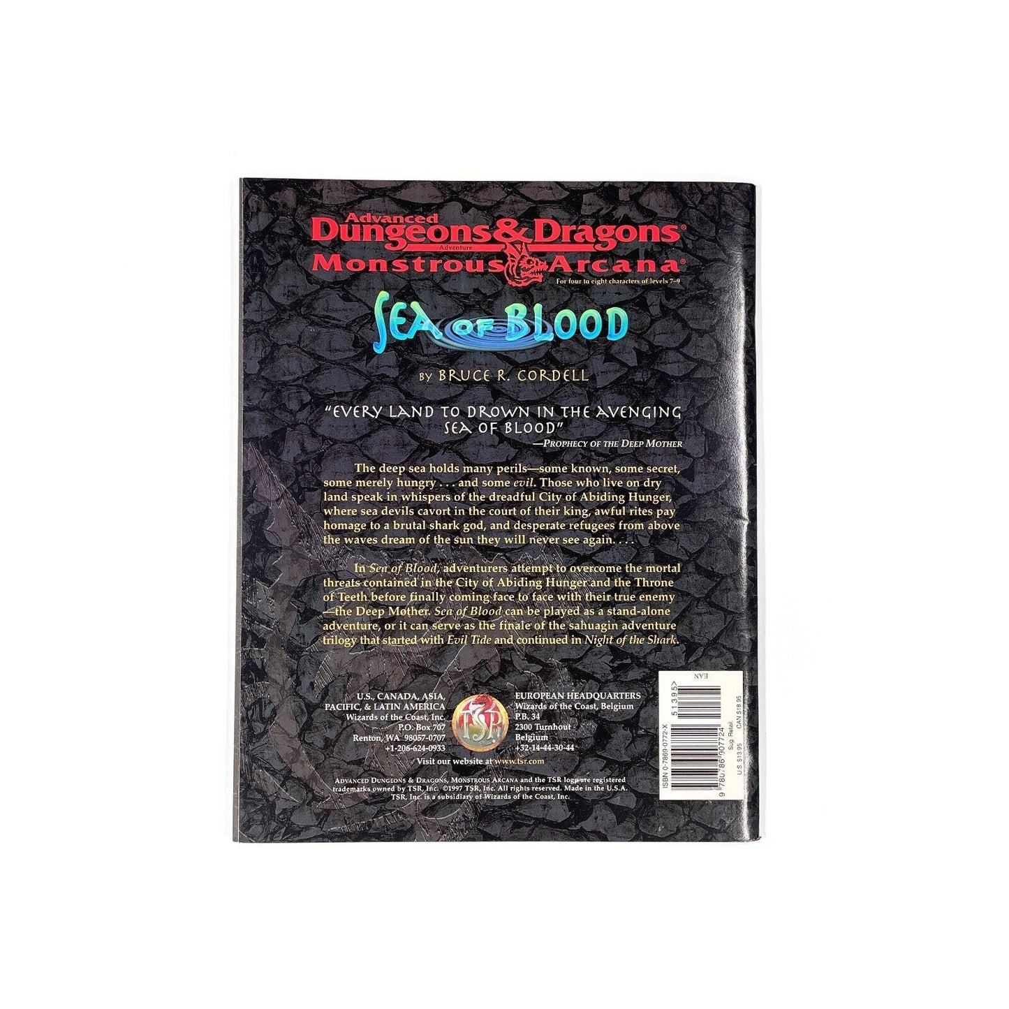 AD&D - Monstrous Arcana, Sea of Blood Adventure Module [NM]