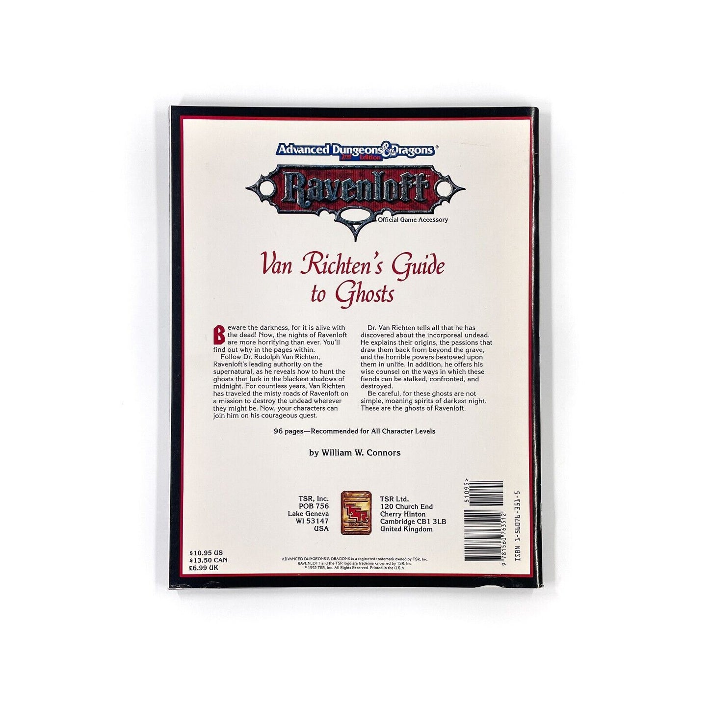AD&D 2nd Edition - Ravenloft, Van Richten's Guide to Ghosts [VG]