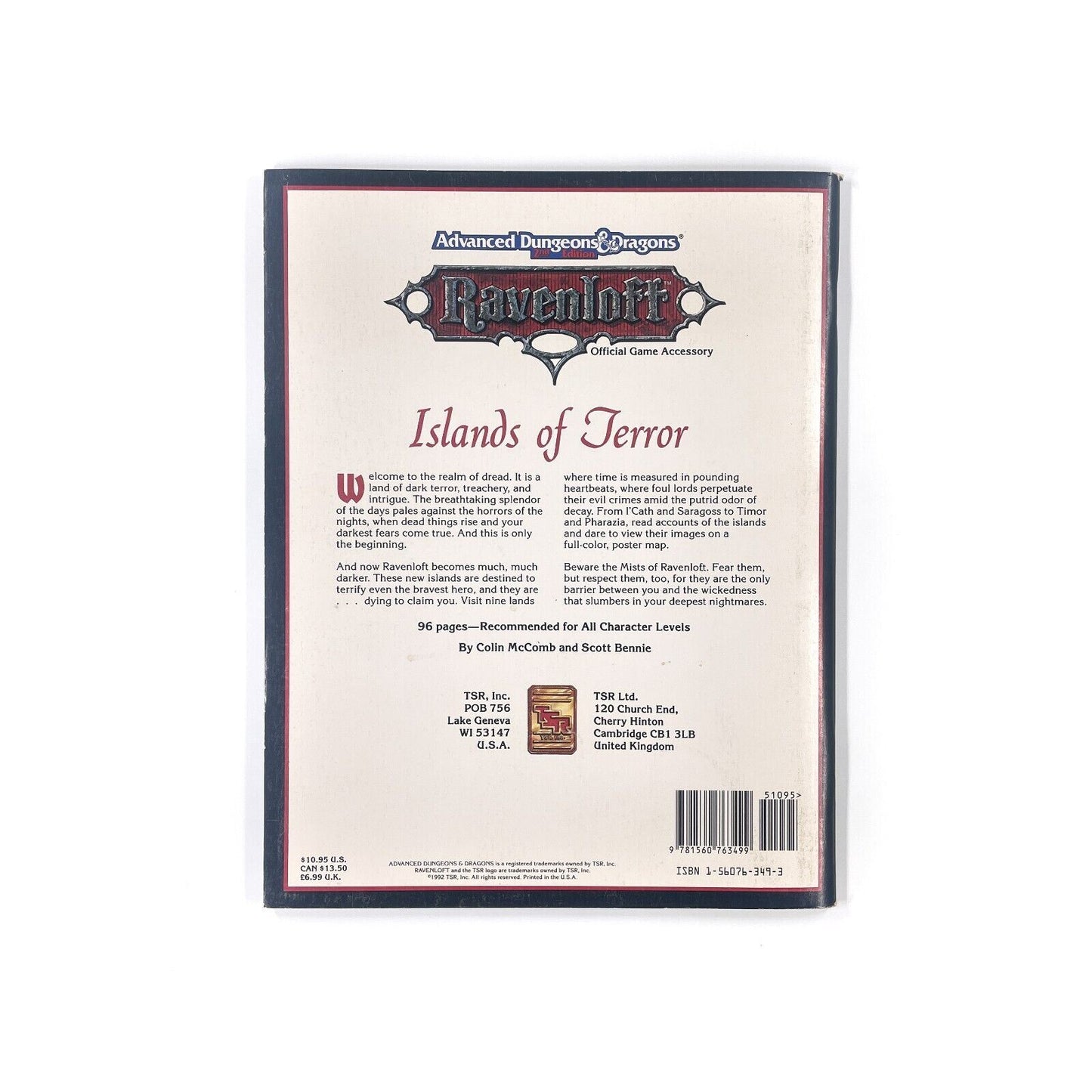AD&D 2nd Edition - Ravenloft, Islands of Terror [NM]