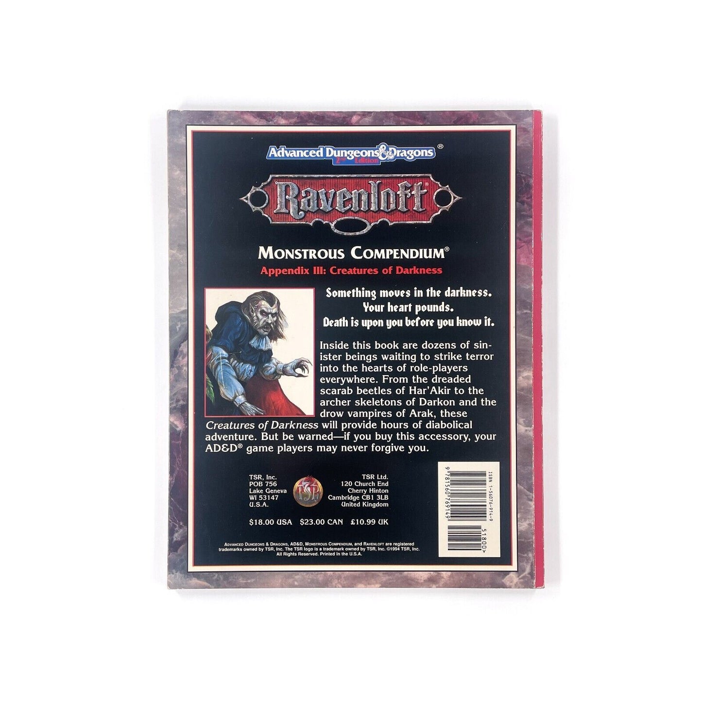AD&D 2nd Edition - Ravenloft, Monstrous Compendium Appendix 3 [NM]