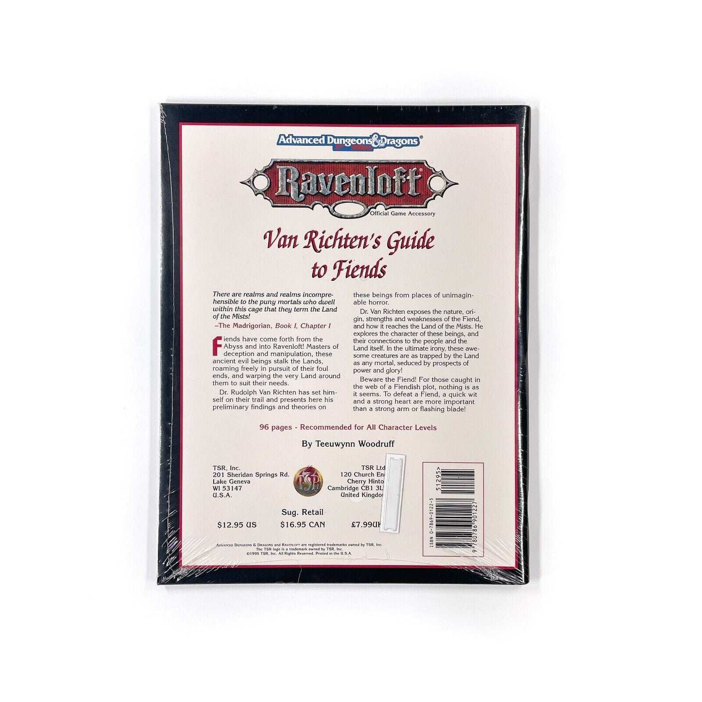 AD&D 2nd Edition - Ravenloft, Van Richten's Guide to Fiends [Sealed]