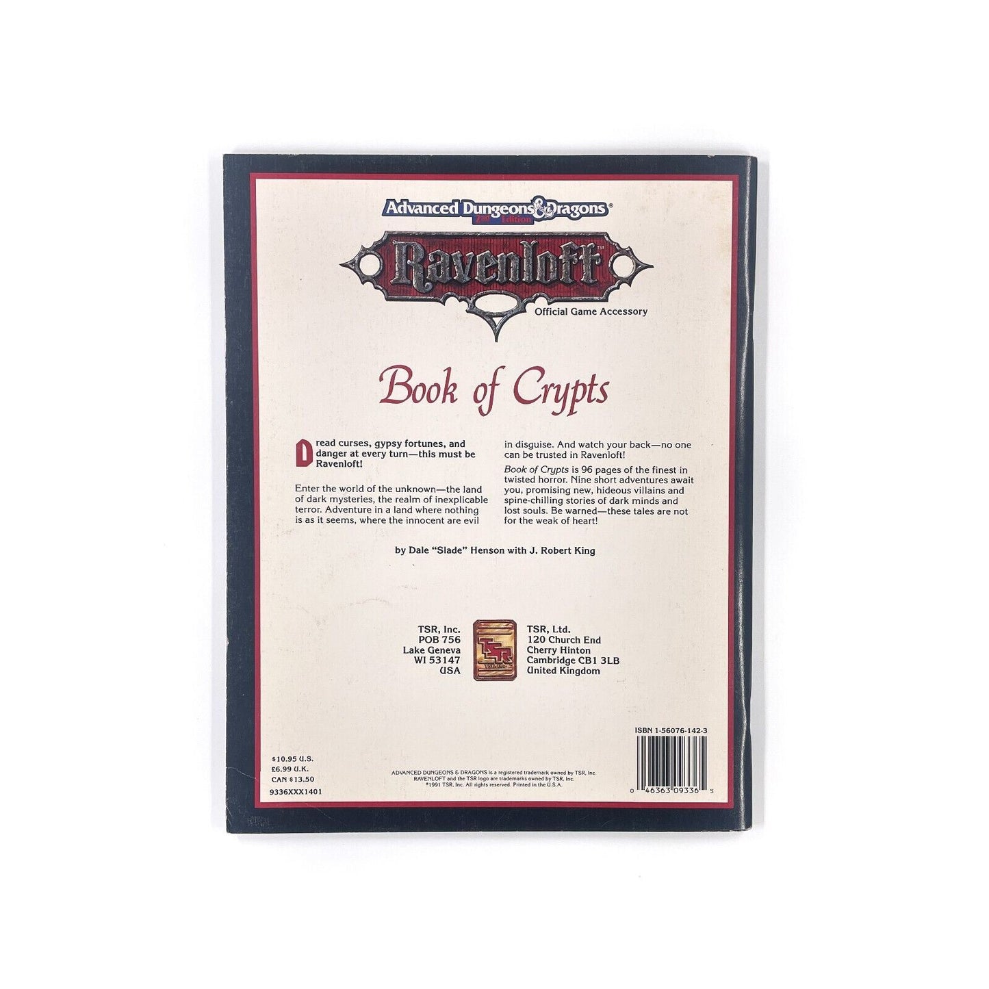 AD&D 2nd Edition - Ravenloft, Book of Crypts [VG]